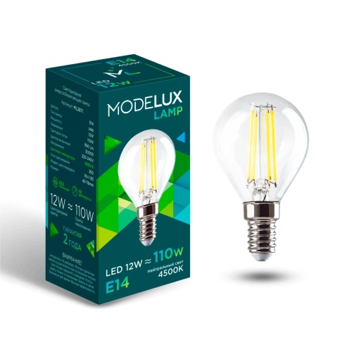 Светодиодная лампа MODELUX ML2871- G45-12W-Е14-4500 clear