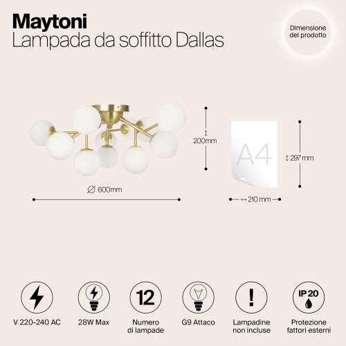 Потолочный светильник Maytoni MOD545CL-12BS