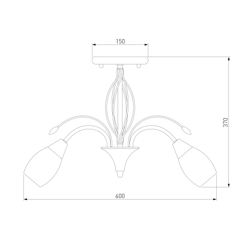 Потолочный светильник Eurosvet 30280/5 античная бронза