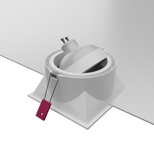 Врезной светильник Favourite 4521-1C, врезной светильник, L90xW90xH45, cutout:L80xW80, 1xGU10x35W, IP20, excluded