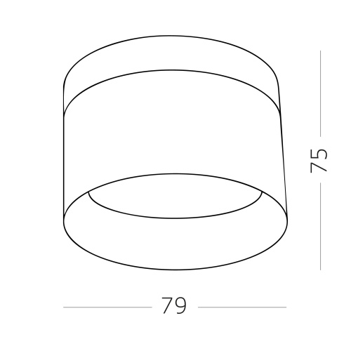 ST102.542.09 Светильник потолочный Белый LED 1*9W 4000K 702Lm Ra>80 120° IP20 D79xH75 170-240V Накладные светильники
