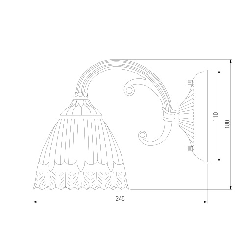 Настенный светильник Eurosvet 60107/1 белый с золотом