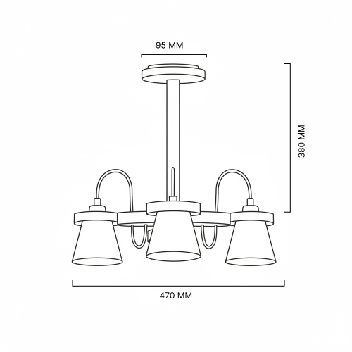 Люстра на штанге NATURA B3 White 178081-26