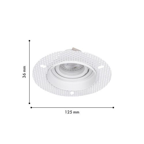 Врезной светильник под штукатурку Favourite 4533-1C, врезной светильник под штукатурку, D125xH36, cutout:D80, 1xGU10x35W, IP20, excluded