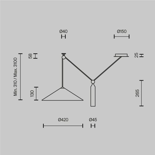 Подвесной светильник Maytoni P080PL-01W