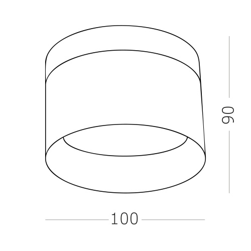 ST102.502.12 Светильник потолочный Белый LED 1*12W 3000K 936Lm Ra>80 120° IP20 D100xH90 170-240V Накладные светильники