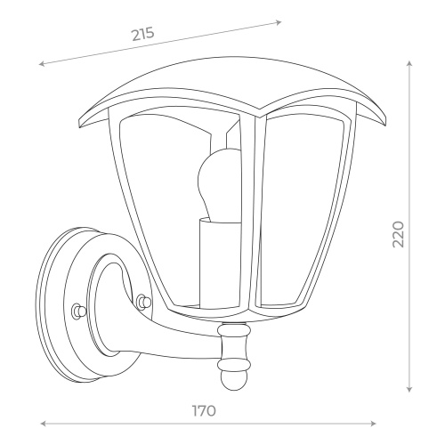 SL081.401.01 Светильник уличный настенный ST-Luce Черный/Черный, Прозрачный E27 1*40W SIVINO