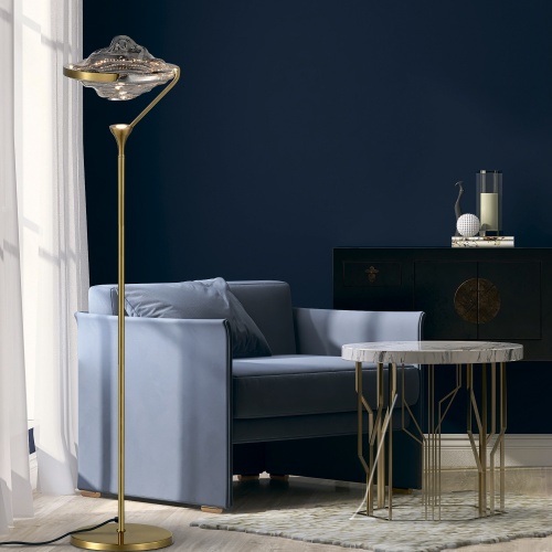 SL6115.303.01 Светильник подвесной ST-Luce Латунь/Дымчато-Серый LED 1*19W 3000K AMARA
