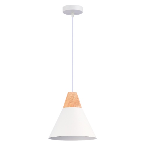 SLE125103-01 Светильник подвесной Белый/Белый, Светлое дерево E27 1*60W MODICA