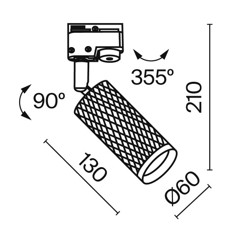 Трековый светильник Technical TR011-1-GU10-G