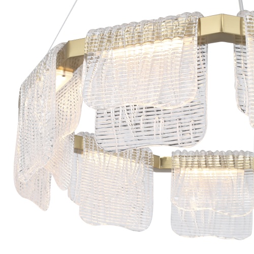 SL6021.203.54 Светильник подвесной ST-Luce золотистый/прозрачный LED 1*54W 3000K VOILE