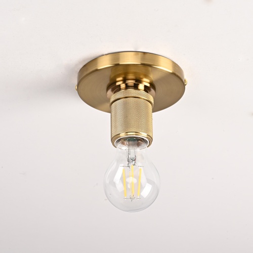 Потолочный Светильник Rh Utilitaire Socket Flushmount Brass от Imperiumloft 123677-22