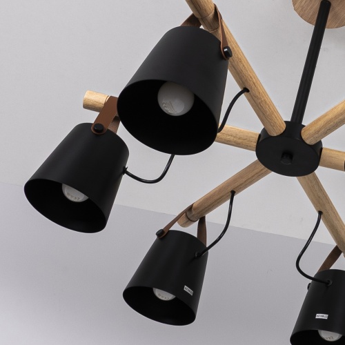 Люстра на штанге NATURA C6 black 178001-26