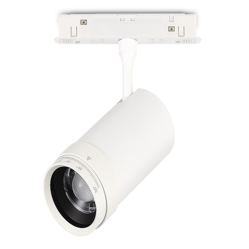 ST357.536.12 Магнитный трековый светильник ZOOM Белый LED 1*12W 3000K Lm Ra90 10-55° IP20 D50xH160 4 SKYLINE 48