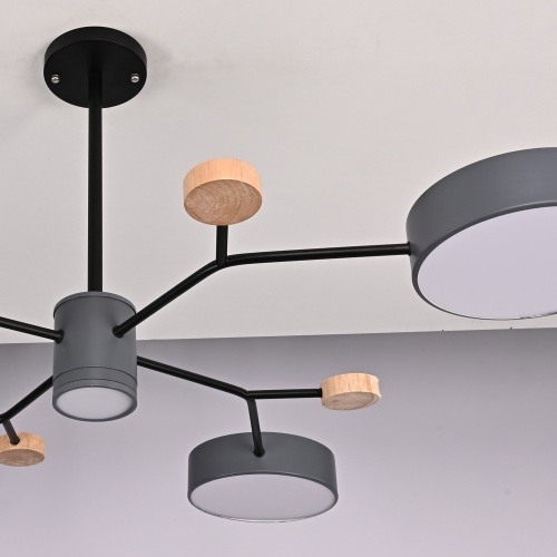 Люстра на штанге MEADE 5 lamps Grey 207857-26
