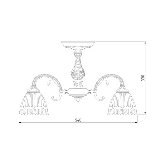 Потолочный светильник Eurosvet 60107/5 античная бронза