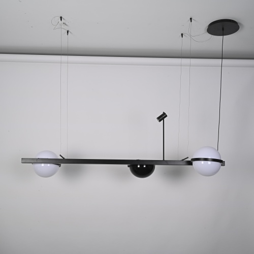 Реечный Подвесной Светильник Palma Wall Lamp 2 Шара + 1 Вазон Горизонтальная от Imperiumloft 204172-22