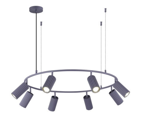 SL1213.703.08 Светильник подвесной ST-Luce Серый/Серый GU10 8*5W 4000K КЕНДО