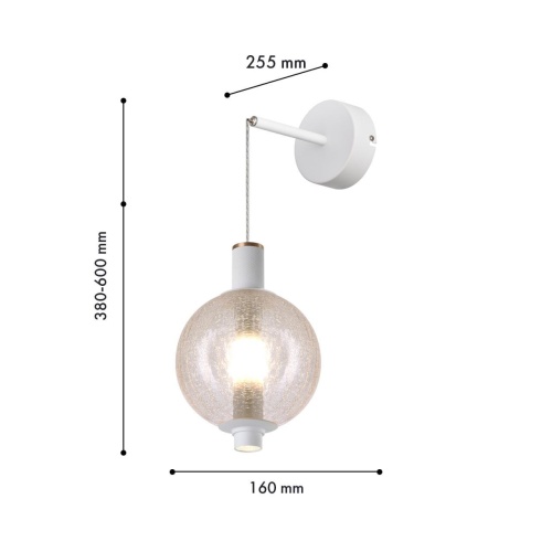 Бра Favourite 4314-1W, настенный светильник, D255xW160xH380/600, LEDx9W, 650LM, 4000K, CRI>90, included