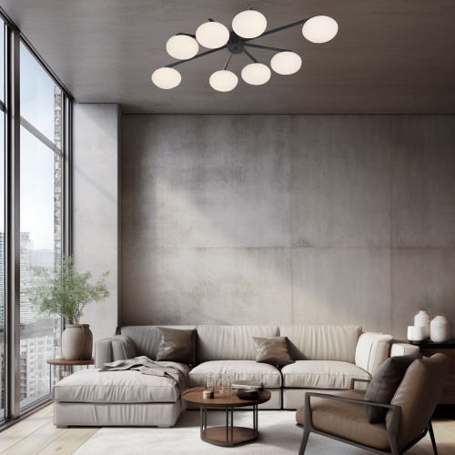 Потолочный светильник Eurosvet 70220/8 черный Smart