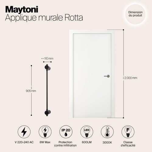 Настенный светильник (бра) Maytoni MOD413WL-L8B3K