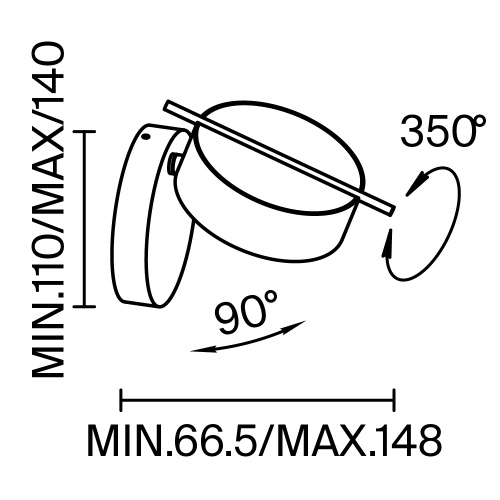 Настенный светильник (бра) Maytoni MOD180WL-L4W3K1