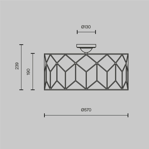 Потолочный светильник Maytoni H223-PL-05-G