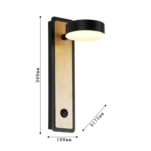 Бра Favourite 2899-1W, настенный светильник, D175xW100xH300, 1xLEDx5W, 400LM, 3000K, included, switch