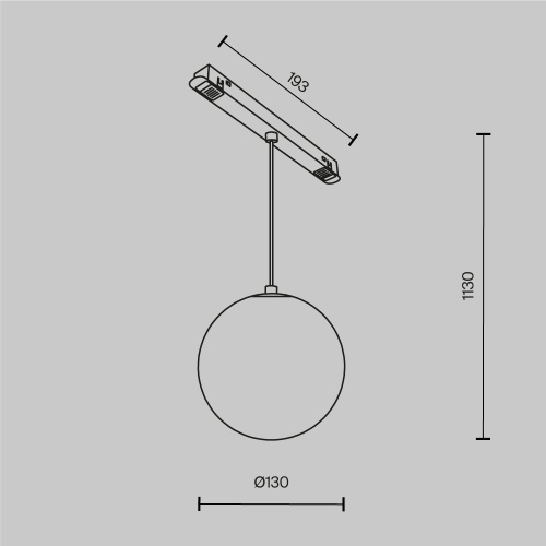 Трековый подвесной светильник Technical TR039-2-5W3K