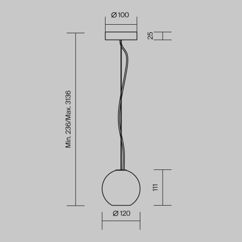 Подвесной светильник Maytoni MOD461PL-01B