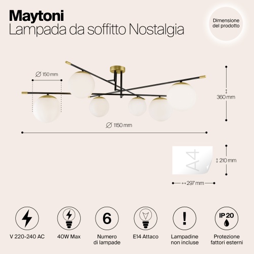 Потолочный светильник Maytoni MOD048CL-06G