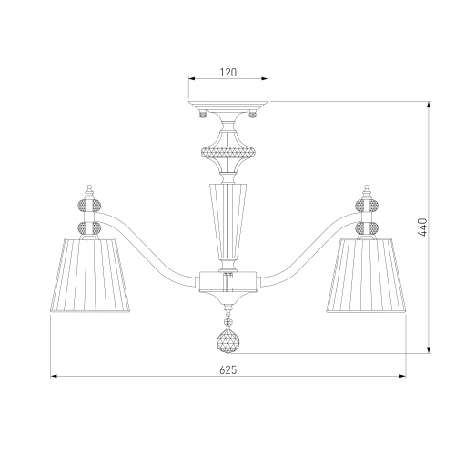 Потолочный светильник Eurosvet 60122/5 хром
