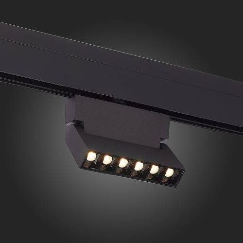 ST362.436.06 Магнитный трековый светильник Черный LED 1*6W 3000K 532Lm Ra&gt;80 36° IP20 L120xW22xH134 SKYLINE 48