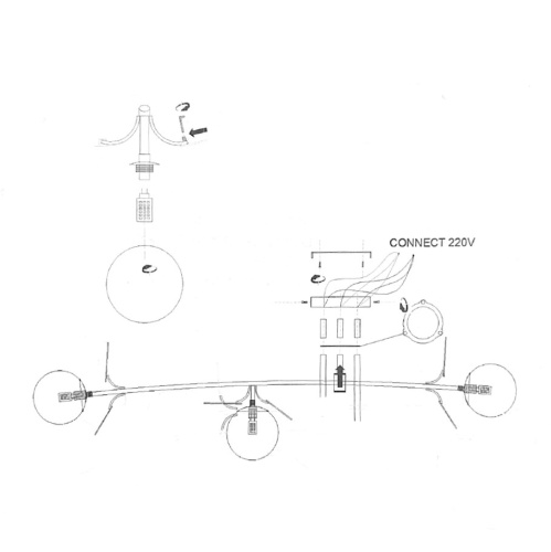 Потолочная люстра Light of MATISSE B D120 Black Multicolor 194953-23