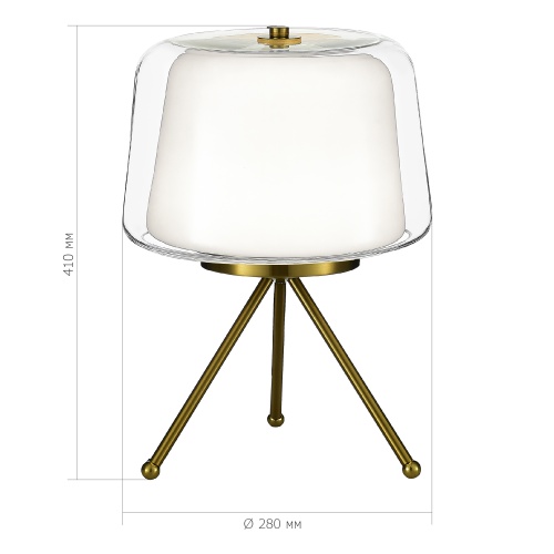 SL6127.304.01 Прикроватная лампа ST-Luce Латунь/Белый, Прозрачный LED 1*16W 3000K PANDORA