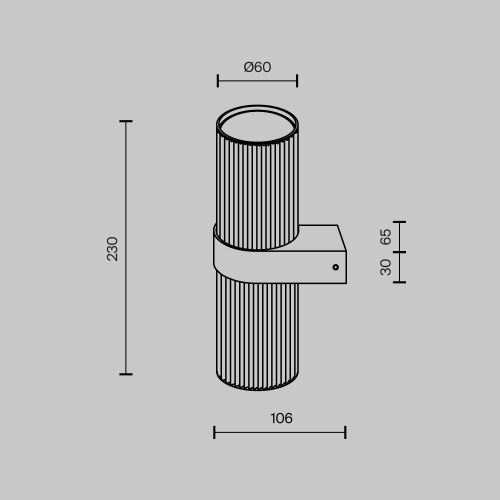 Настенный светильник (бра) Maytoni MOD326WL-02B
