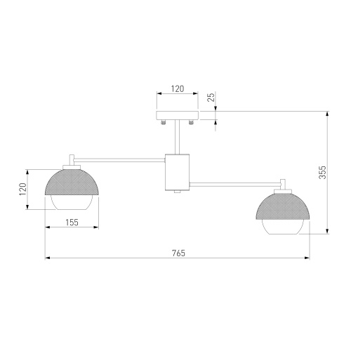 Потолочный светильник Eurosvet 70106/8 черный Smart