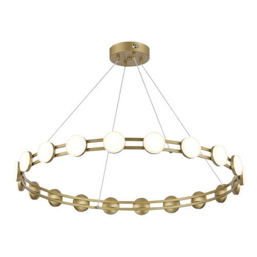 SL6610.203.20 Светильник подвесной ST-Luce золотистый/белый LED 1*40W 4000K MONRO