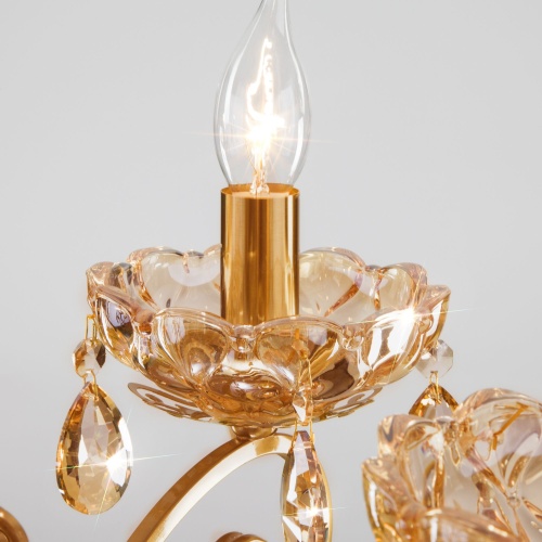 Подвесной светильник Eurosvet 10109/6 бронза/тонированный хрусталь Strotskis