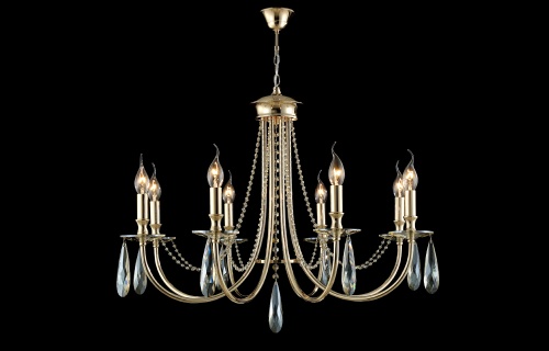 Люстра Crystal Lux VICTORIA SP8 GOLD/AMBER