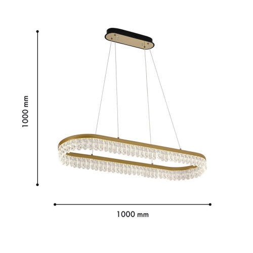 Подвесная люстра F-Promo 4186-1U, люстра, L1000xW300xH130/1000, LEDx84W, 4410LM, 3000-6000K, included, remote control