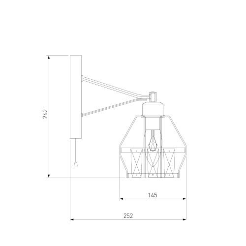 Настенный светильник Eurosvet 70075/1 черный