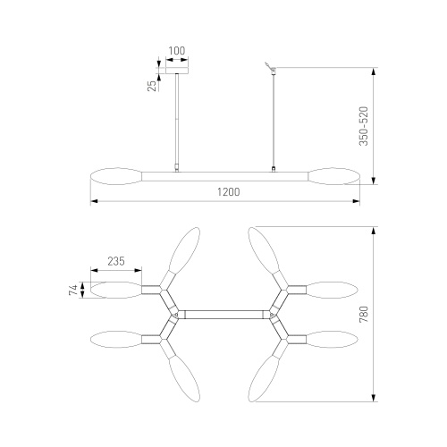 Потолочный светильник Eurosvet 30180 черный Smart