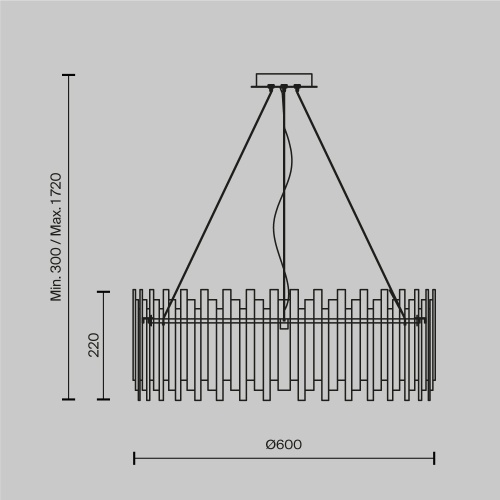 Подвесной светильник Maytoni MOD135PL-08BS