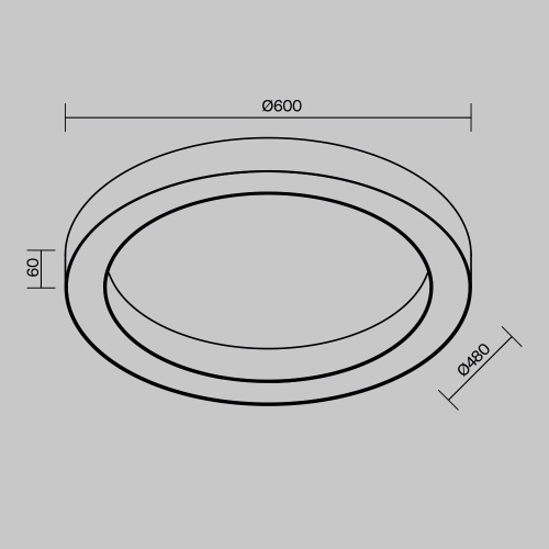 Потолочный светильник Technical C093CL-45W4K-B