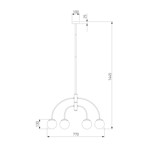 Потолочный светильник Eurosvet 30179/4 черный