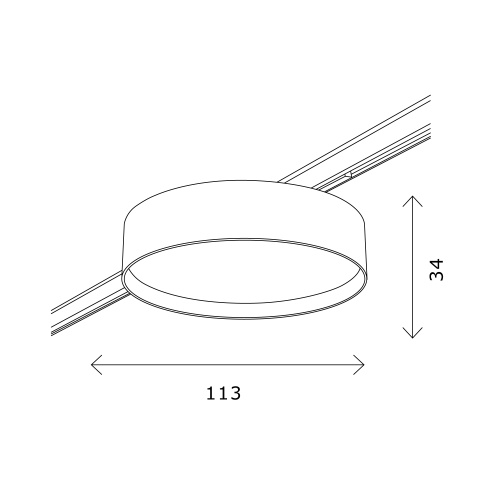 ST670.346.12 Магнитный трековый светильник Латунь LED 1*12W 4000K 500Lm Ra>80 100° IP20 D113xH34 24V SUPER5