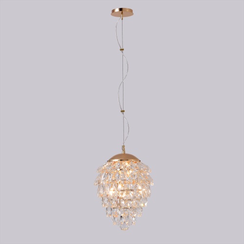 Светильник подвесной Crystal Lux CHARME SP4 GOLD/TRANSPARENT