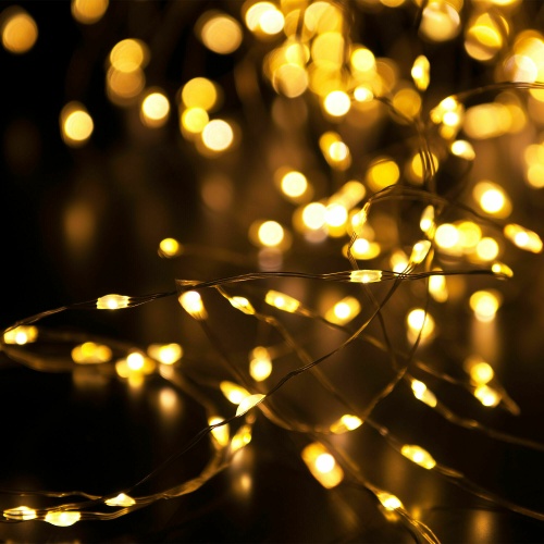 Гирлянда бытовая электрическая нить Eurosvet 400-009 теплый белый