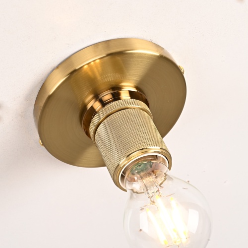 Потолочный Светильник Rh Utilitaire Socket Flushmount Brass от Imperiumloft 123677-22